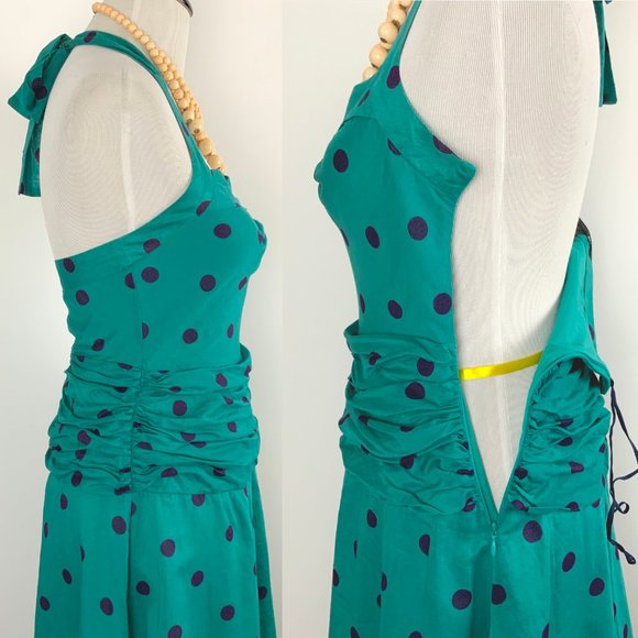 Marc Jacobs Polka Dot Halter Cotton Dress Size 4 - Picture 12 of 16